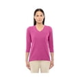 thumbnail image 1 of Devon & Jones Dp184W Ladies' Perfect Fit Bracelet-Length V-Neck Top, 1 of 1