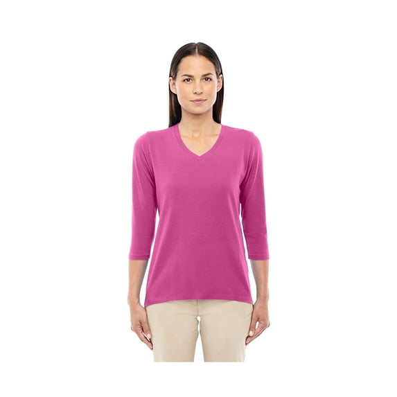 Devon & Jones Dp184W Ladies' Perfect Fit Bracelet-Length V-Neck Top