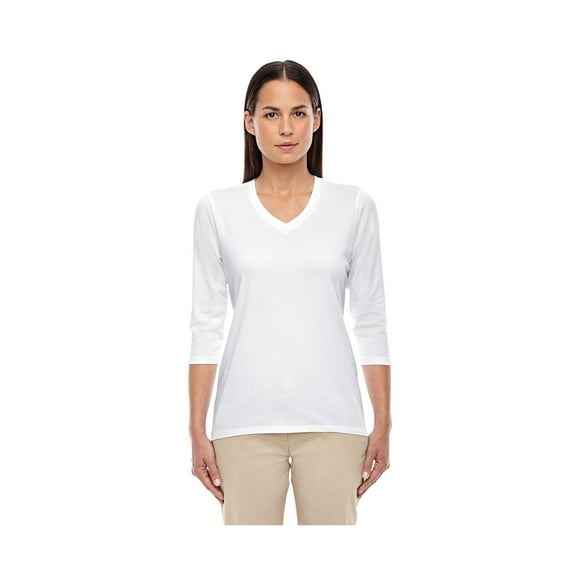 Devon & Jones Dp184W Ladies' Perfect Fit Bracelet-Length V-Neck Top