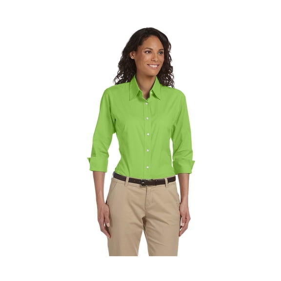 Devon & Jones Dp625W Ladies' Perfect Fit 3/4-Sleeve Stretch Poplin Blouse
