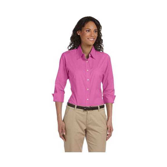 Devon & Jones Dp625W Ladies' Perfect Fit 3/4-Sleeve Stretch Poplin Blouse