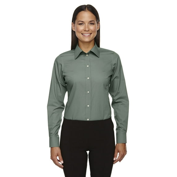 Devon & Jones Ladies Classic Fit Solid Dress Shirt. D620W.