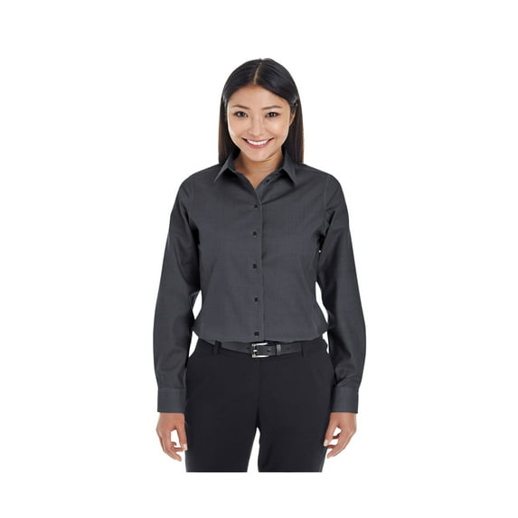 Devon & Jones Ladies' Crown Collection Solid Broadcloth, DG532W ,BLACK, 3XL