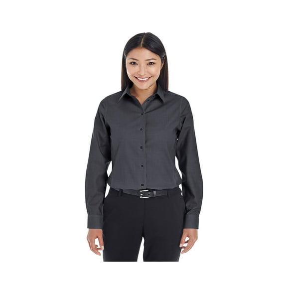 Devon & Jones Ladies' Crown Collection Solid Broadcloth, DG532W ,BLACK, L