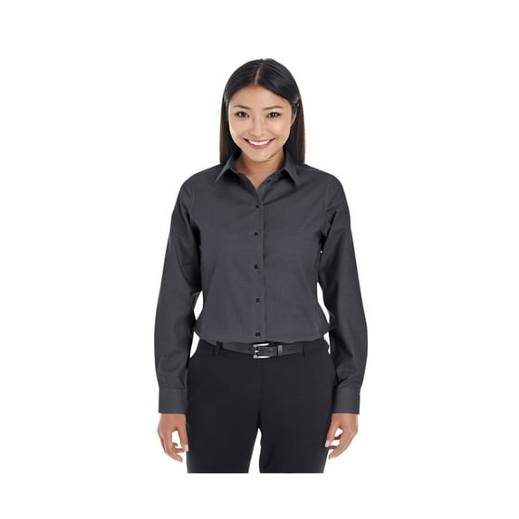 Devon & Jones Ladies' Crown Collection Solid Broadcloth, DG532W ,BLACK, XL