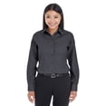 thumbnail image 1 of Devon & Jones DG532W Women's Crown Collection Royal Dobby Woven Dress Shirt-Black-3XL, 1 of 3