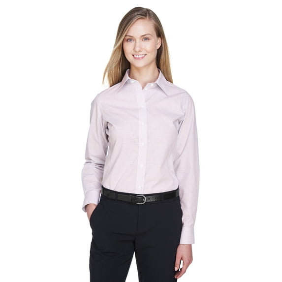 Devon & Jones Ladies' Crown Woven Collection™ Micro Tattersall - DG510W
