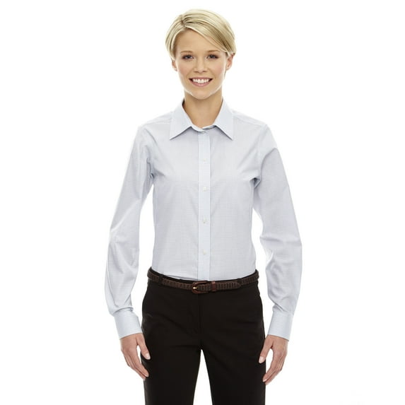 Devon & Jones Ladies' Crown Woven Collection™ Micro Tattersall