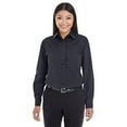 thumbnail image 1 of Devon & Jones Ladies' Crown Woven Collection™ Striped Shirt XS BLACK/ GRAPHITE, 1 of 3