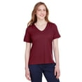 thumbnail image 1 of Devon & Jones Ladies' CrownLux Performance Plaited Rolled-Sleeve Top XL BURGUNDY, 1 of 2