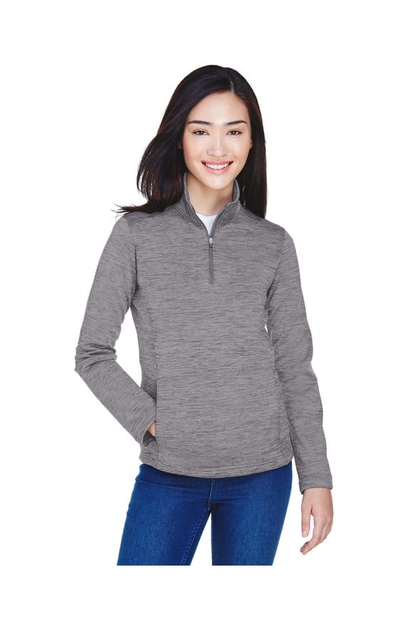 Devon & Jones Ladies' Newbury Mélange Fleece Quarter-Zip - DG798W