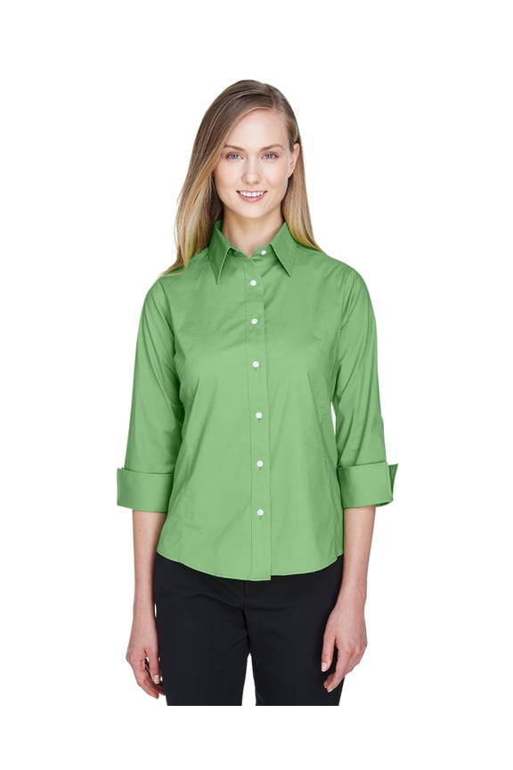 Ladies' Perfect Fitâ„¢ 3/4-Sleeve Stretch Poplin Blouse - DP625W