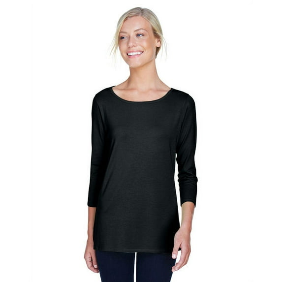 Devon & Jones Ladies' Perfect Fit Ballet Bracelet-Length Knit Top - BLACK - 3XL