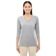 thumbnail image 1 of Devon & Jones Ladies' Perfect Fitâ„¢ Bracelet-Length V-Neck Top 3XL GREY HEATHER, 1 of 3