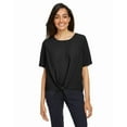thumbnail image 1 of Devon & Jones Ladies' Perfect Fit™ Tie-Front Blouse - Black - 2Xl, 1 of 3