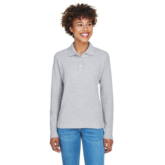 Devon & Jones Ladies' Pima Piqué Long-Sleeve Polo - D110W