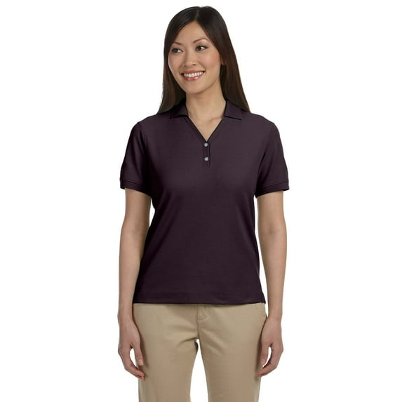 Devon & Jones Ladies' Pima Piqué Short-Sleeve Y-Collar Polo