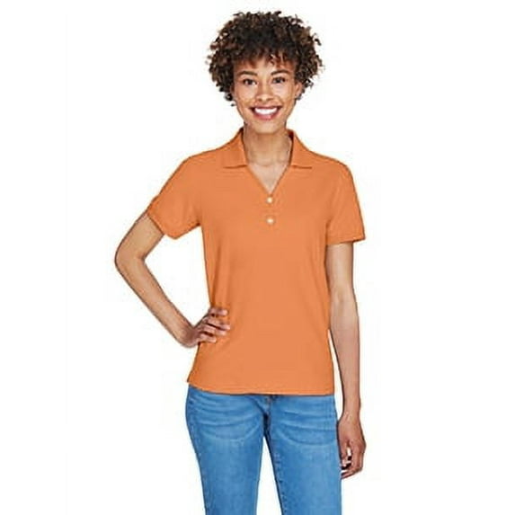 Devon & Jones Ladies' Pima Piqué Short-Sleeve Y-Collar Polo