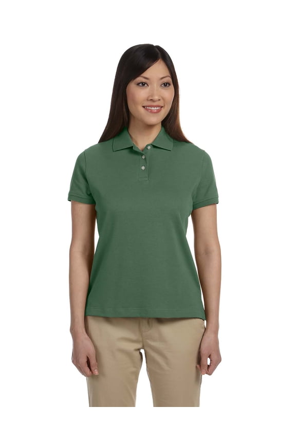 Ladies' Solid Perfect Pima Interlock Polo