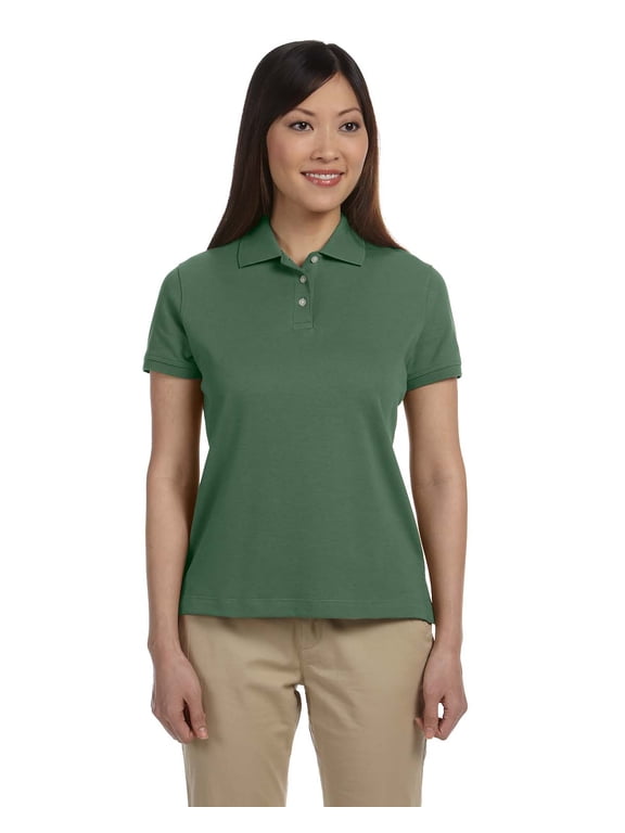 Ladies' Solid Perfect Pima Interlock Polo