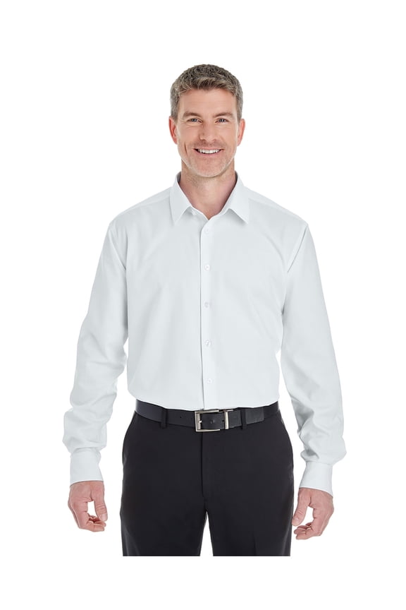 Men'S Crown Collection Solid Broadcloth, DG532 ,WHITE, 4XL