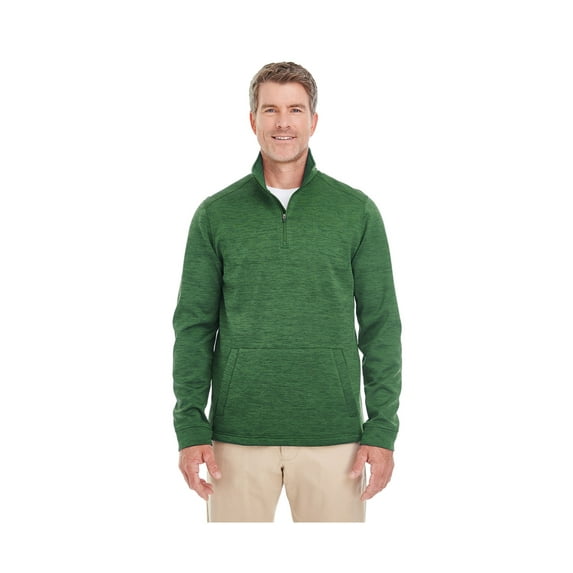 Devon & Jones Men'S Pilbloc V-Neck Button Cardigan Sweater, DG798 ,FOREST HEATHER, L