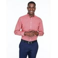 thumbnail image 1 of Devon & Jones D640 Men's Crown Collection Gingham Check Woven Dress Shirt-Red-L, 1 of 3