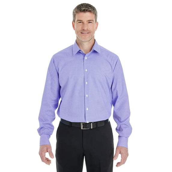 Devon & Jones Men's Crown Woven Collection Royal Dobby Shirt - DG532 - GRAPE 4X Big