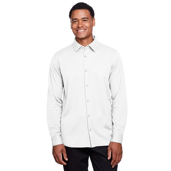 Devon & Jones Men's CrownLux Performance Plaited Button-Down Shirt 4XL Graphite