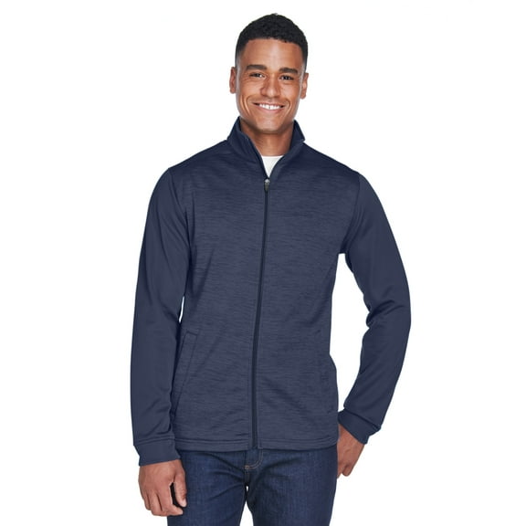 Devon & Jones Men's Newbury Colorblock Mélange Fleece Full-Zip - DG796