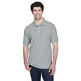 thumbnail image 1 of Devon & Jones Men's Pima Piqué Short-Sleeve Polo XS GREY HEATHER, 1 of 3