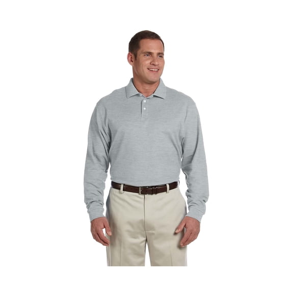 Devon & Jones D110 Men's Pima Pique Long Sleeve Polo