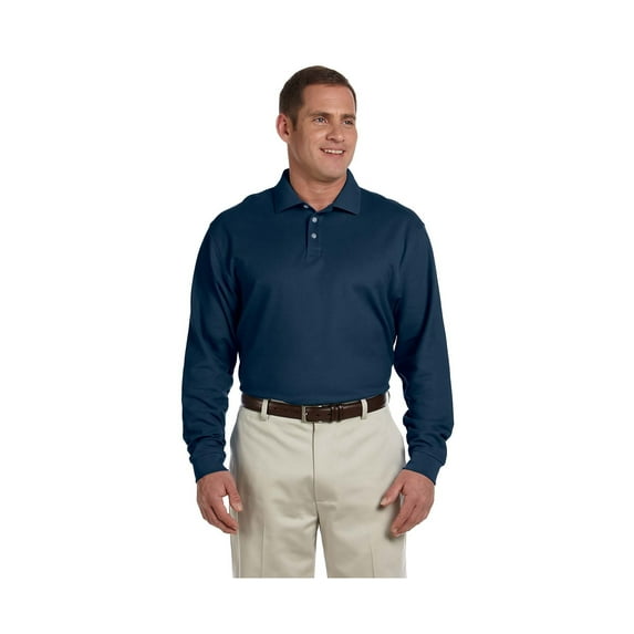 Devon & Jones D110 Men's Pima Pique Long Sleeve Polo