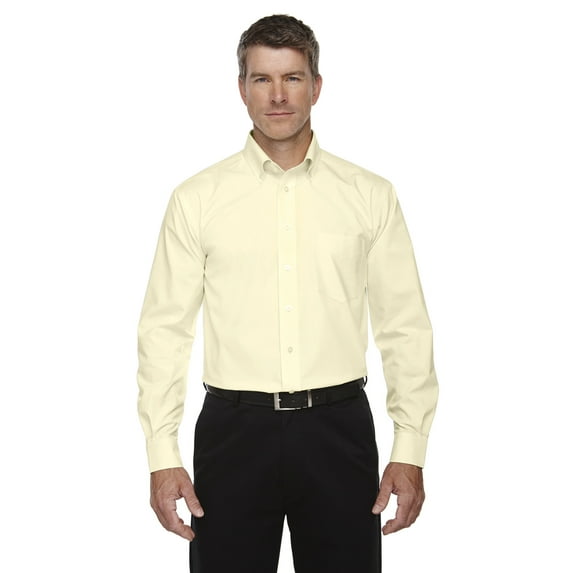Devon & Jones Classic Fit Oxford Dress Shirt. D630., 2XL, TRANSPRNT YELLOW