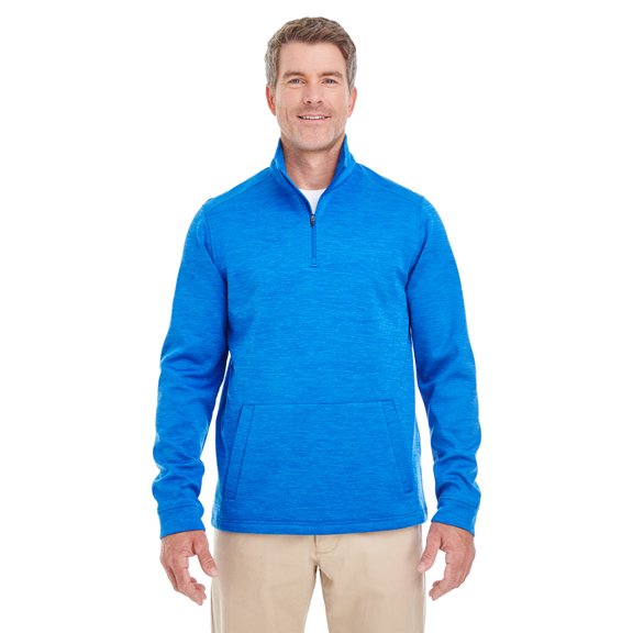 Devon & Jones Newbury M lange Fleece Quarter-zip (DG798) French Blue Heather, 2XL