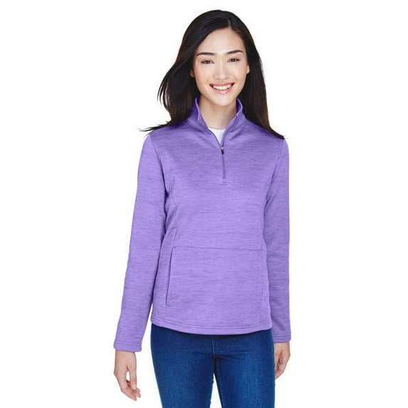 Devon & Jones Newbury M lange Fleece Quarter-zip (DG798W) Grape Heather, XS