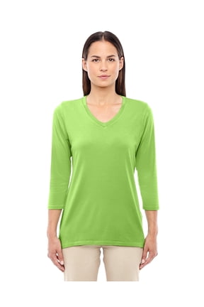Perfect Fit Bracelet Length V-Neck Top (DP184W) Lime, XS