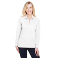 thumbnail image 1 of Devon & Jones DG20LW Women's CrownLux Performance Plaited Long Sleeve Polo-White-L, 1 of 3