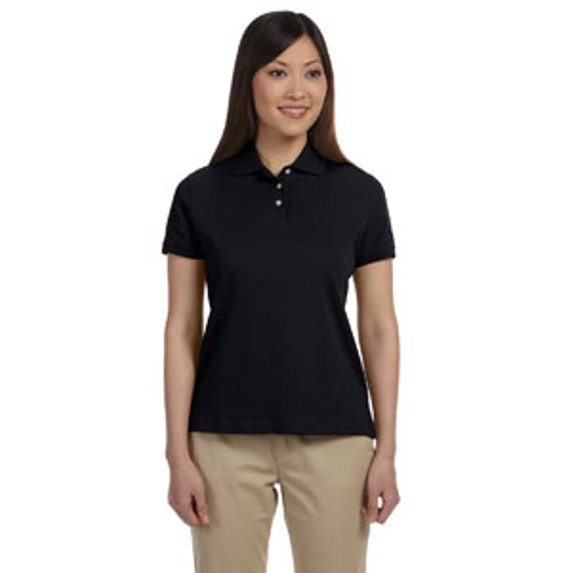 Devon & Jones Solid Perfect Pima Interlock Polo (D140SW) Black, 2XL