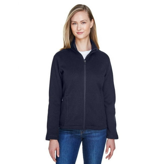 Devon & Jones DG793W Women's Bristol Full-Zip Sweater Fleece Jacket-Navy-XS