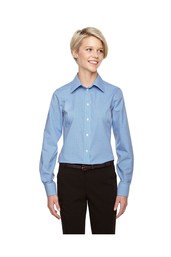 Women's Crown Collection Gingham Check Shirt, Style D640W