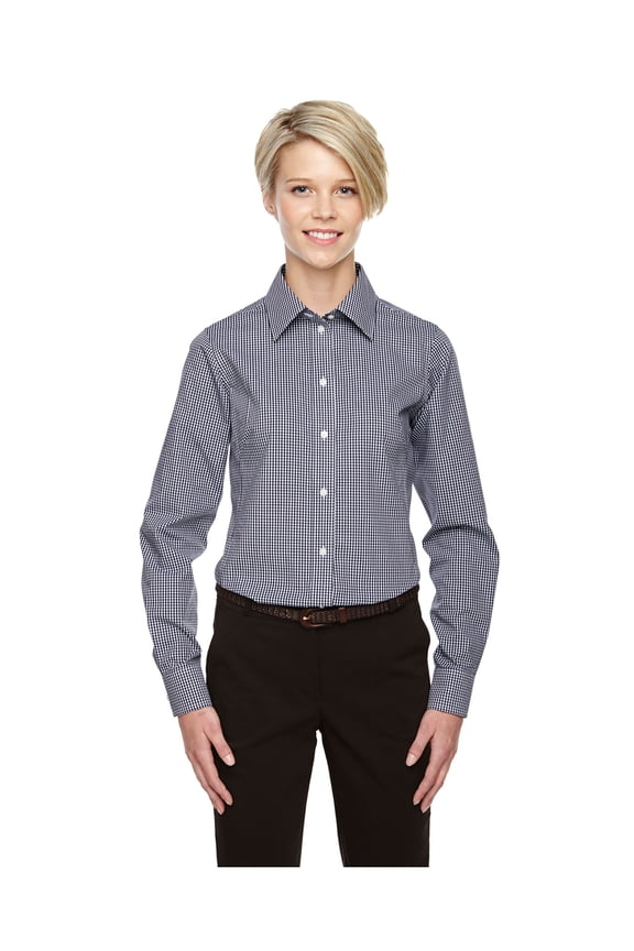 Women's Crown Collection Gingham Check Shirt, Style D640W