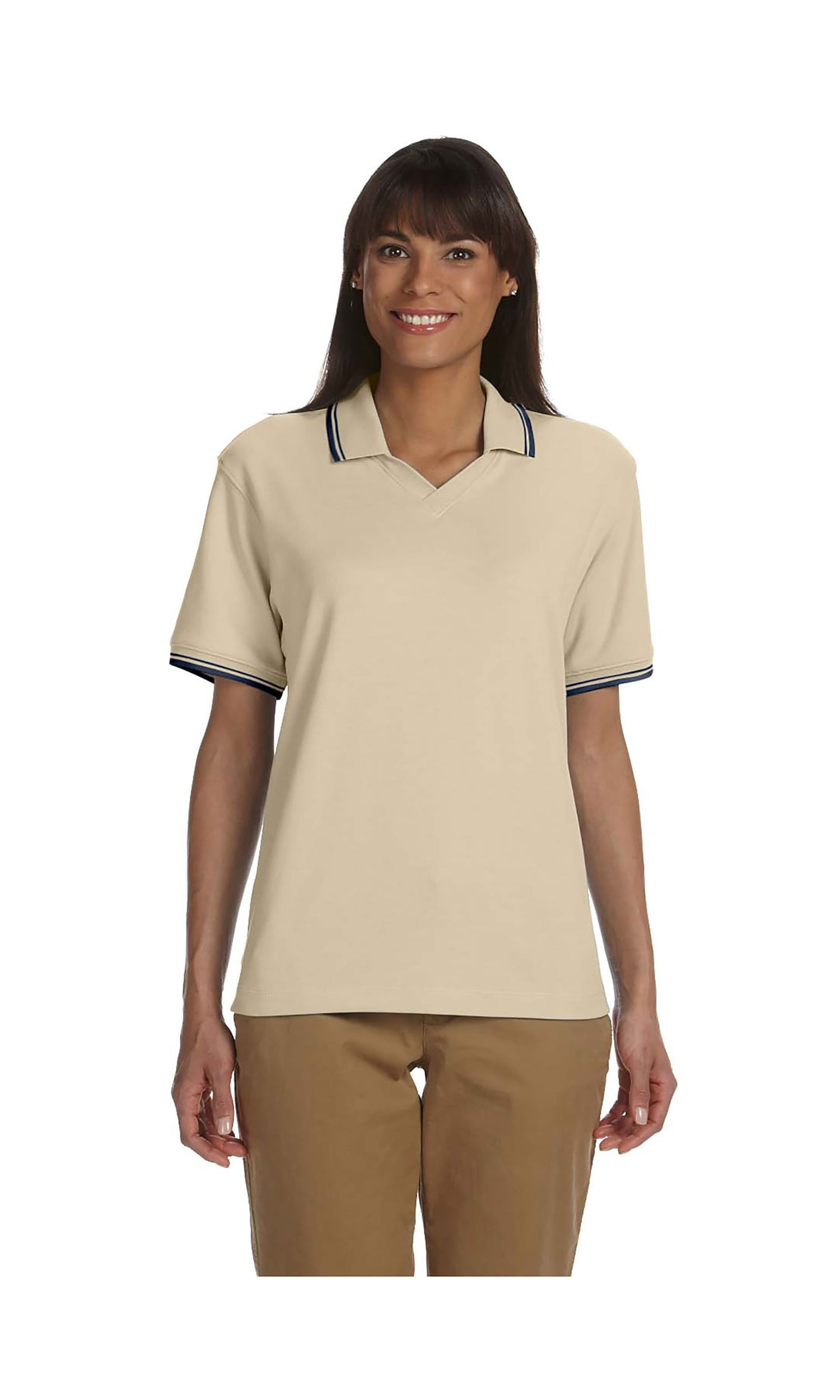 JERZEES - Women's Easy Care Pique Polo - 537WR, L, Charcoal