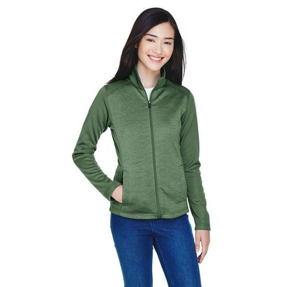 Devon & Jones Women's Newbury Colorblock Fleece Full-zip, FOREST/ FORST HT, XS