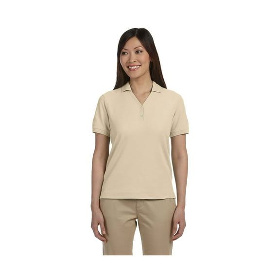 Devon & Jones Women's Short Sleeve Y Collar Polo Shirt, Style D100W
