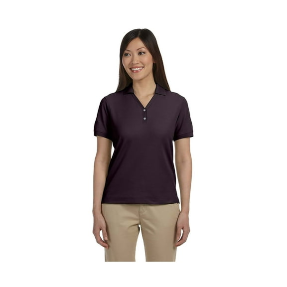 Devon & Jones Women's Short Sleeve Y Collar Polo Shirt, Style D100W