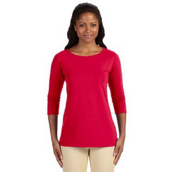 DP192W Devon & Jones Ballet Bracelet-Length Knit Top Red S