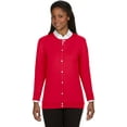 thumbnail image 1 of Devon  Jones womens Perfect Fit Ribbon Cardigan DP181W X-Small Red, 1 of 2