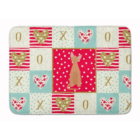 Devon Rex #1 Cat Love Machine Washable Memory Foam Mat