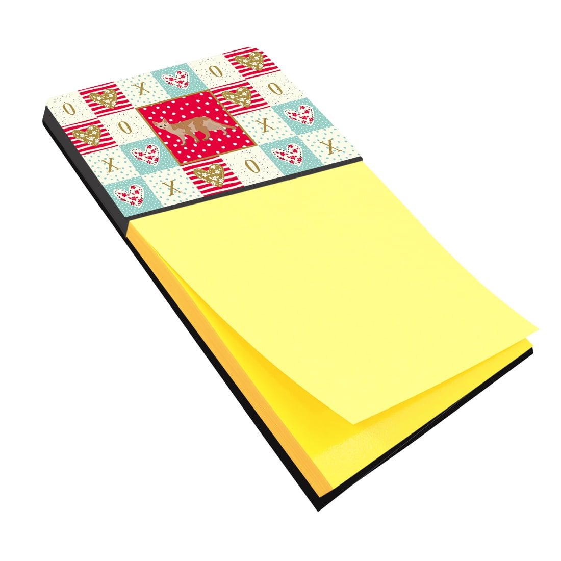Devon Rex 3 Cat Love Sticky Note Holder Red